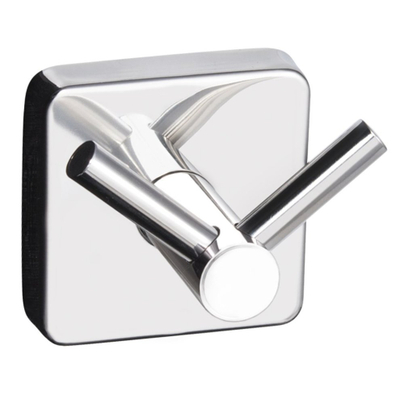 Varëse dyshe peshqirësh Kapiton Quattro, vetëngjitëse 3M, çelik inox, krom i lustruar