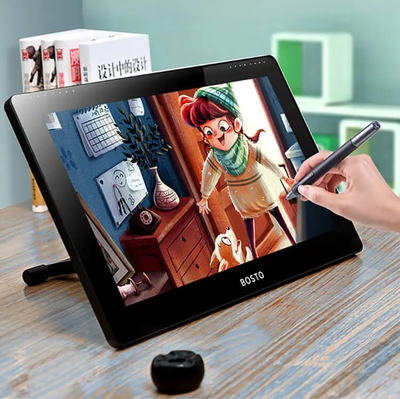 Tablet grafik Bosto Studio 16HDT, 15.6\", 8192 nivele presioni, ngjyrë e zezë