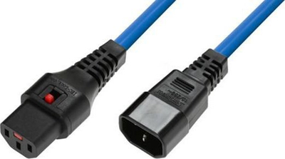 Kabllo fuqie Microconnect MC-C13C14LOCK-0.5MB, 0.5 m, IEC C13 C14, blu