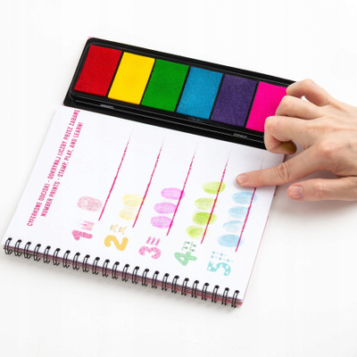 Libër kreativ për fëmijë Creative Prints Princess, me pikturim me gishta, me sfungjerë me ngjyra, shumëngjyrësh