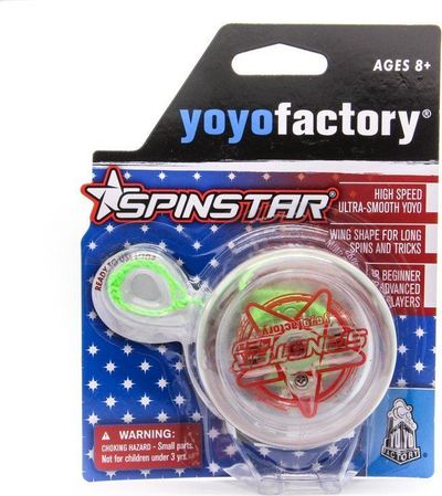Jojo Yoyofactory Spinstar LED, trup transparent, drita LED të kuqe