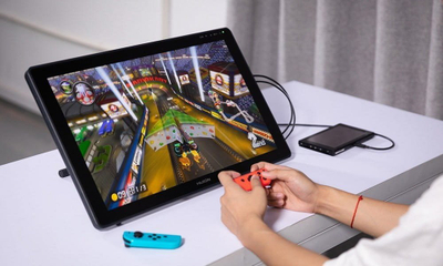 Tablet grafik Huion Kamvas RDS-220, 21.5", QHD, ngjyrë gri e zezë
