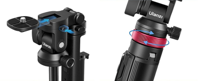 Tripod selfie stick Ulanzi MT-78, 2m, telekomandë Bluetooth, i zi