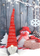Декоративна фигура за Божиќ Saska Christmas Gnome, со долга црвена капа, LED светлечки нос