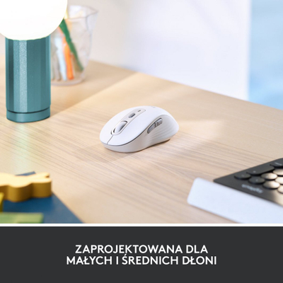 Maus Logitech M650, wireless, Bluetooth, USB, i bardhë dhe i hirt