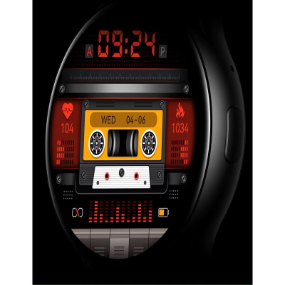 Smartwatch Rubicon me marrje telefonatash, bateri 260mAh, rrip silikoni, i zi