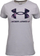 Bluzë sportive Under Armour Sportstyle Graphic, për goca, me mëngë të shkurtra, gri e hapur