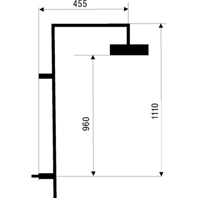 Set dushi Ferro Novaservis Costa SET050/2.0, 111 cm, ngjyrë krom, me shkëlqim argjendtë