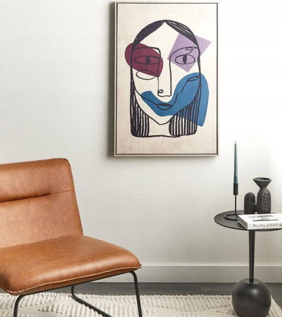 Pikturë në kanavacë Glam Abstract Face Lady, 93x63cm, MDF, shumëngjyrëshe