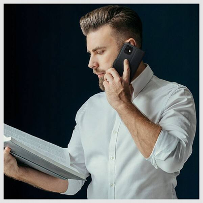 Kалеф портофел Tech-Protect за Samsung Galaxy S24 Ultra, еко кожа, заштита 360°, црн