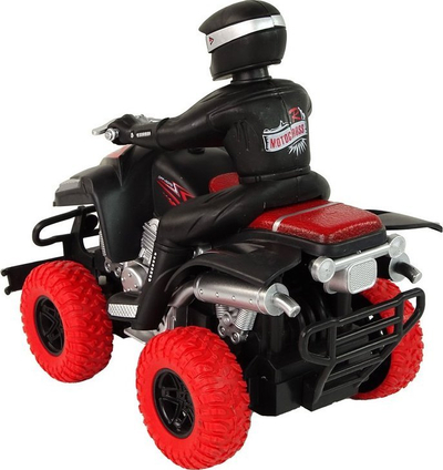 Lodër quad me telekomandë Leantoys ATV, shkalla 1:18, off road, e zezë e kuqe