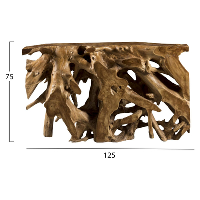 Konzolë rrënjë teak & druri Java 125×40×75 cm (HM9394)