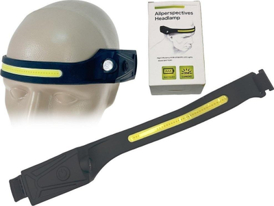 Llambë koke Adar Headlamp, e rikarikueshme, rrip i rregullueshëm, e zezë