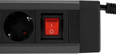 Zgjatues elektrik REV 0014412513, me 4 dalje, kabllo 1.9 m, i zi