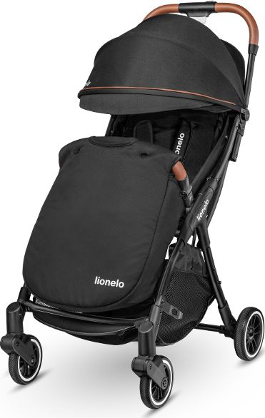 Детска количка Lionelo Julie One, до 22 kg, со компактно преклопување, црна