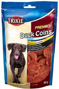 Shujta për qen Trixie Snacki Premio Duck Rings, me mish rosë, 80g