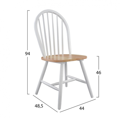 Set ngrënieje 5-pjesësh (Tavolinë & 4 karrige) (HM8057), bardhë