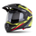 Helmeta moto Cassida Tour 2.0 X-tra, ECE 22.06, Pinlock ready, yellow fluo e zezë e kuqe gri