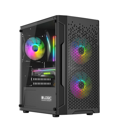 Kuti kompjuteri Logic Concept Aramis, Micro ATX, ARGB, e zezë
