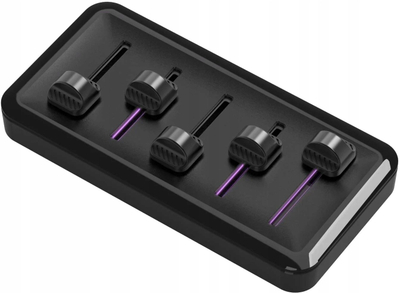 Panel kontrolli për streaming Cooler Master Master Hub Stream Kit, kompakt, sipërfaqe kundër rrëshqitjes, i zi