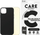 Mbrojtëse telefoni Pela Fearlessly Fashionable për iPhone 15 Plus, plastike e ricikluar, e zezë
