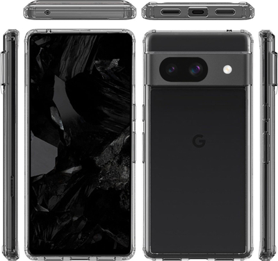 Kapak telefoni Crong Crystal Shield për Google Pixel 8a, kundër goditjeve, transparent