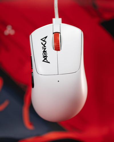 Maus gaming Marvo MONKA RAPID, pa kabllo, 12000 DPI, i bardhë