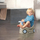 Qenefe fëmijësh Big Grey Potty New Bobby Car, me timon, gri