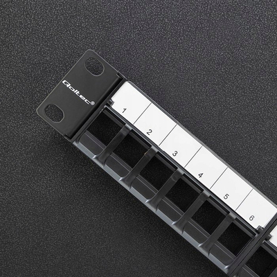 Patch panel Qoltec 19" RACK, 24 porta, 1U UTP, i zi