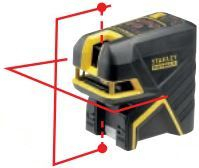 Nivel lazer Stanley Fatmax 45M 2 Spot &amp; Cross, rreze 45 m, i zi me të verdhë