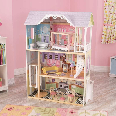 Shtëpi kukullash KidKraft Kaylee, druri, 120 cm, me ashensor, shumëngjyrëshe