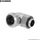 Adapter ftohës uji Barrow Multi-link, 90°, për tuba 14mm, argjendtë