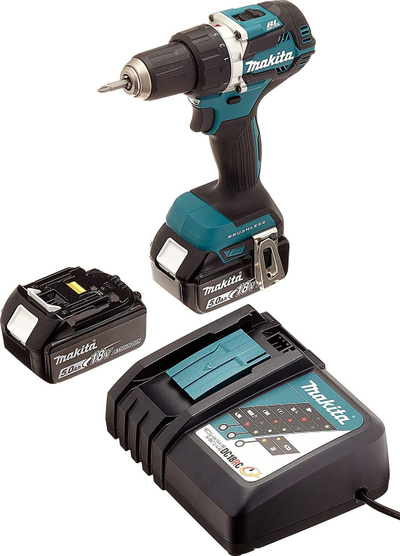 Trapano kaçavidë Makita DDF484RTJ, 18V, 2x bateri 5Ah, brushless