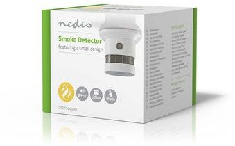 Detektor tymi Nedis Ultra Small, alarm zjarri, bateri 10 vjet, i bardhë