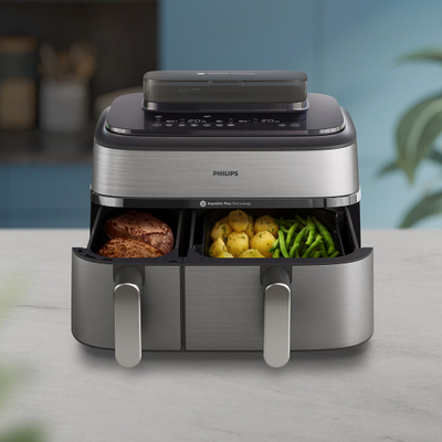 Fritezë ajri Philips 3000 Series NA555/00, 9 L, 2750 W, e zezë