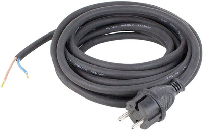 Kabllo furnizimi As Schwabe 70530, 5 m, H05RN-F 2x1.0 mm², e zezë