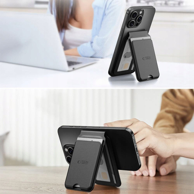 Држач за магнетни картички Tech-Protect MagWallet Stand MagSafe, RFID, универзален, црн