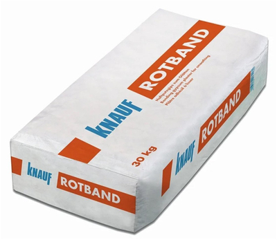 Llaç gipsor Knauf Rotband, 30kg, për mure dhe tavane, i bardhë