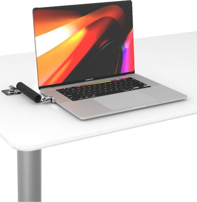 Kabëll sigurie Compulocks Dual Head Coiled, me çelës, i zi
