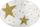 Shirit dekorativ Craft with Fun Glitter Christmas, 2 m, me yje, i bardhë me ari