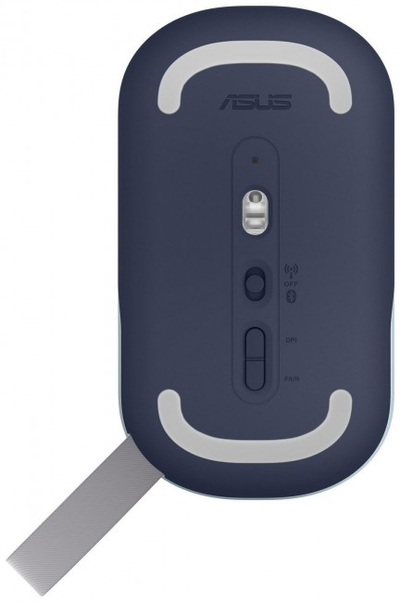 Безжичен глушец ASUS Marshmallow MD100, 1600 DPI, оптички, светлосив