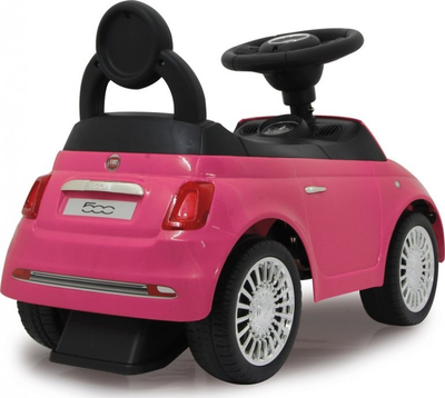 Veture lodër ride-on Jamara Fiat 500, për vajza, 4 rrota, e zezë rozë
