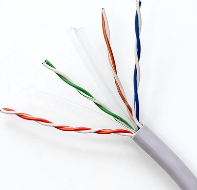 Kabllo interneti Qoltec UTP CAT6, 305m, PVC, gri