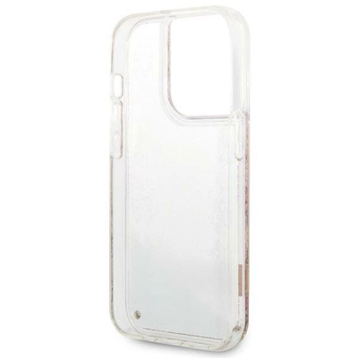 Kapak telefoni Guess për iPhone 14 Pro 6.1", me shkëlqim, ngjyrë e artë