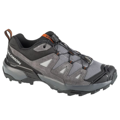 Планинарски обувки Salomon X Ultra 360 Leather, нубук кожа, ѓон Contagrip, темно сива