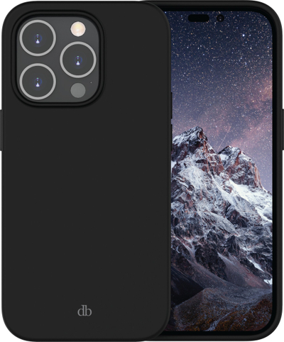 Mbështjellës telefoni Dbramante1928 Monaco, për iPhone 14 Pro, MagSafe, i zi