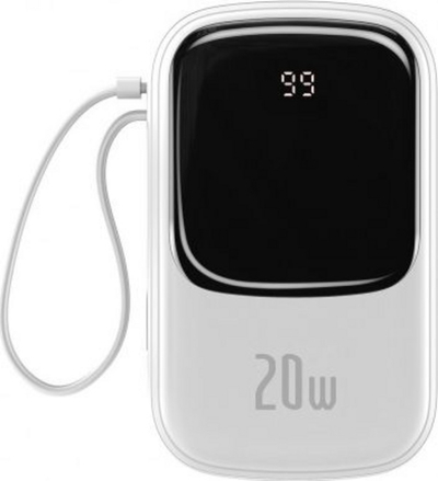 Power Bank Baseus 20000 mAh, i bardhë (BSU2790WHT)