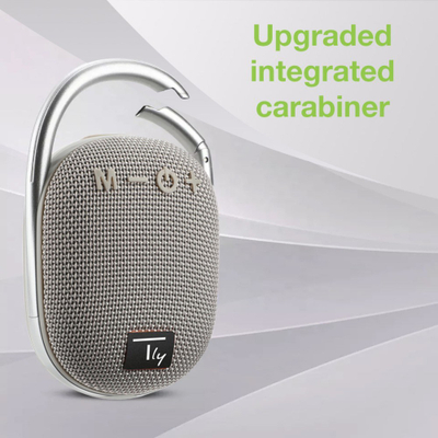 Altoparlant portativ Techly Mini Wireless Speaker BT V5.3, LED shumëngjyrëshe, funksion hands free, gri