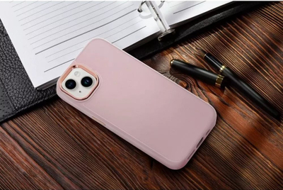 Kapak telefoni Frame për Samsung S24 Plus, TPU, me mbrojtje kamere, rozë e çelur