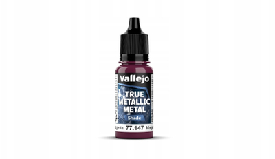 Bojë akrilike Vallejo True Metallic Metal Crimson Magenta Shade, metalike, për miniatura, magenta